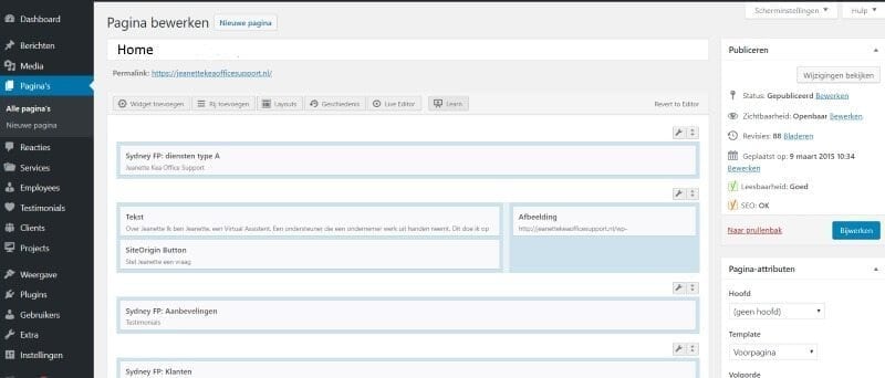 page builder van SiteOrigin